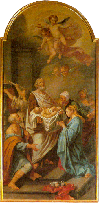 Maria presenta Gesù al Tempio